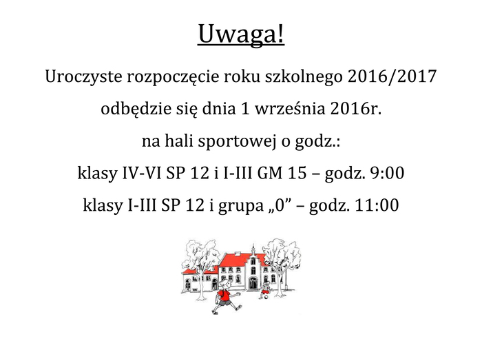 Rozpoczcie roku szkolnego 16 17