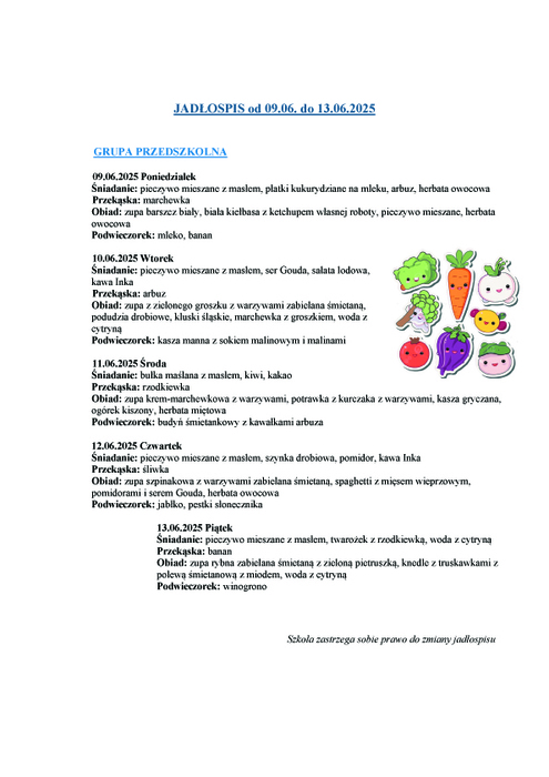 jadospis grupy przedszkolnej 0906 1306